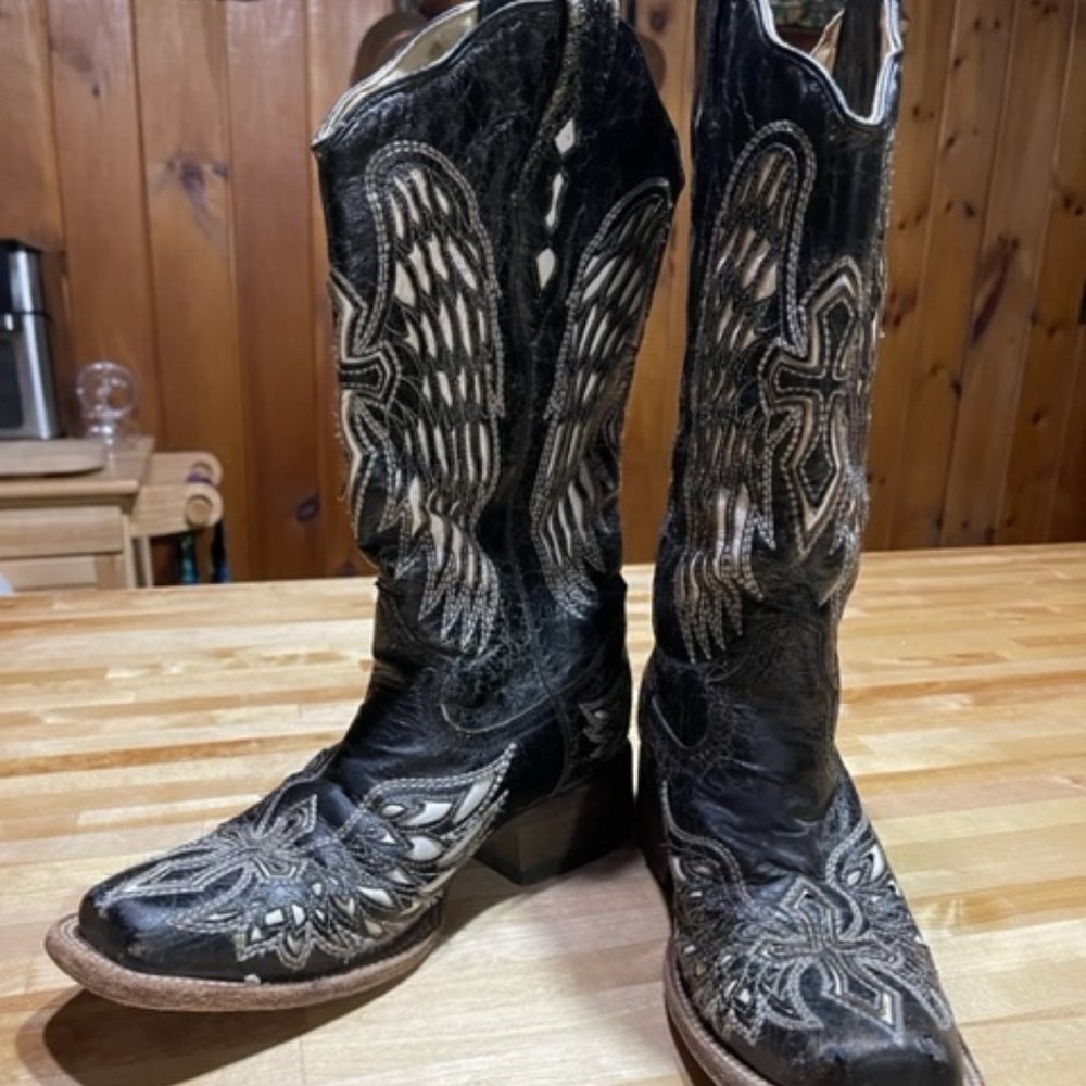 Corral Winged Cross Square Toe Cowboy Boot